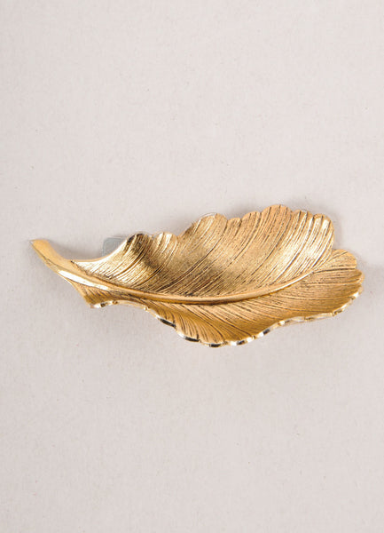 Vintage Gold Toned Leaf Pin