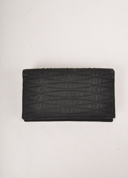 Black Nylon Quilted Clutch