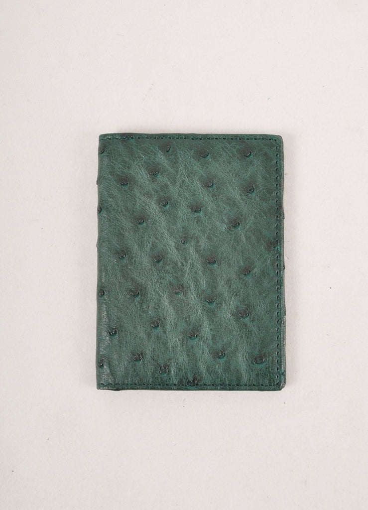Forest Green Ostrich Leather Cardholder