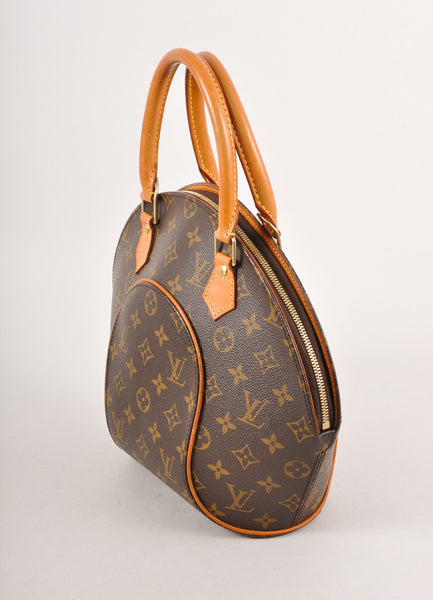 Brown Monogram Canvas Structured "Ellipse PM" Bag