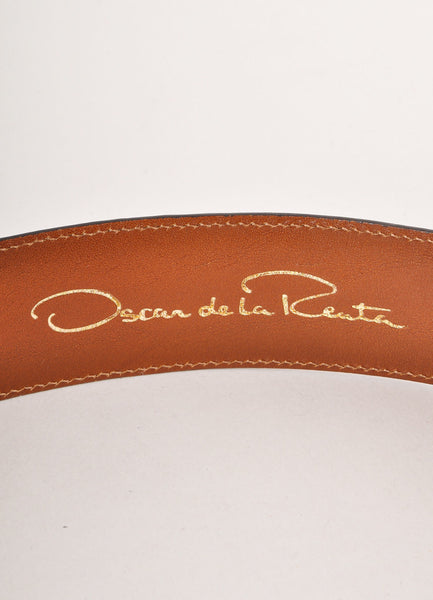 Dark Brown Lizard Skin Leather Belt