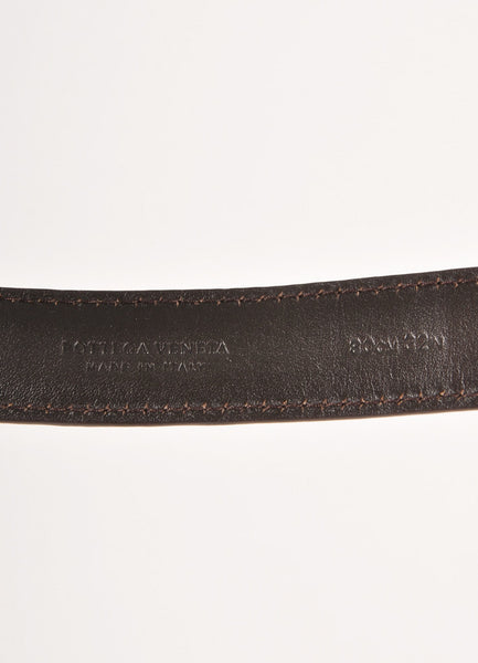 Dark Brown Crocodile Leather Belt