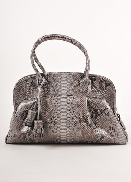 Grey Python Tassel "Lucrecia" Handbag