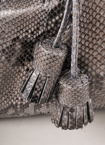 Grey Python Tassel "Lucrecia" Handbag