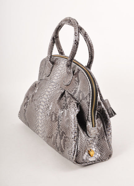 Grey Python Tassel "Lucrecia" Handbag