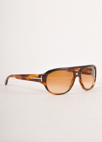 Brown and Tan "Buckley" Aviator Sunglasses