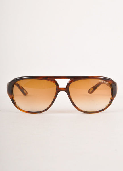 Brown and Tan "Buckley" Aviator Sunglasses