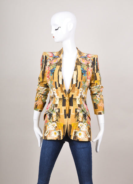 New With Tags Multicolor Geometric Garden Print Jacket