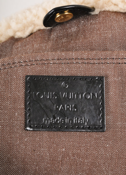 Limited Edition Brown Monogram Shearling "Thunder" Tote Bag