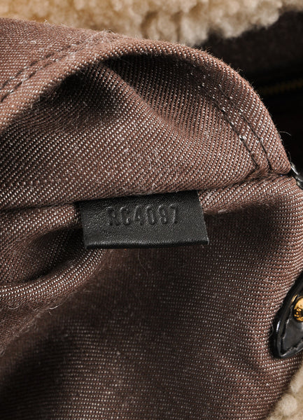 Limited Edition Brown Monogram Shearling "Thunder" Tote Bag