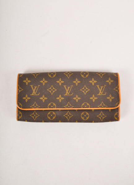 Brown Monogram Canvas "Pochette Twin" Clutch