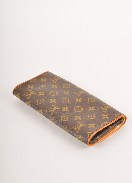 Brown Monogram Canvas "Pochette Twin" Clutch