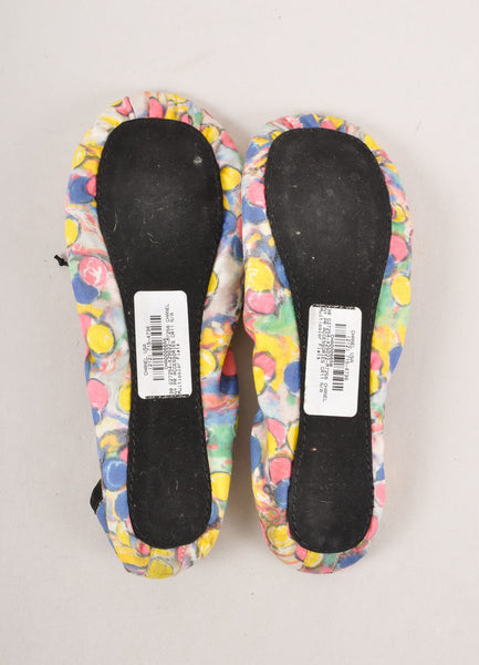 Multicolor "CC" Bauble Print Ballet Slipper Flats