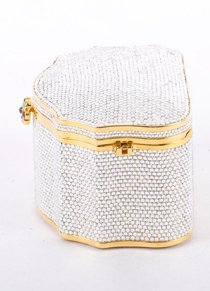 Gold and Silver Rhinestone Embellished Minauderie Evening Bag