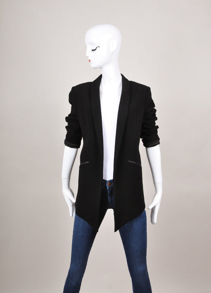 New With Tags Black Wool Blend Jacket