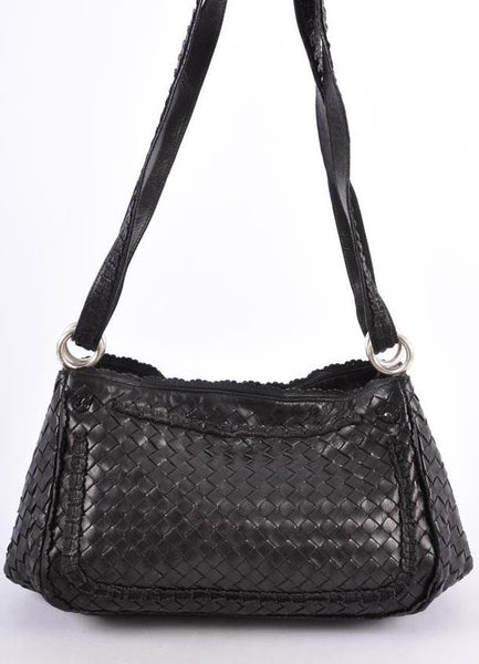 Woven Scalloped Shoulder Bag