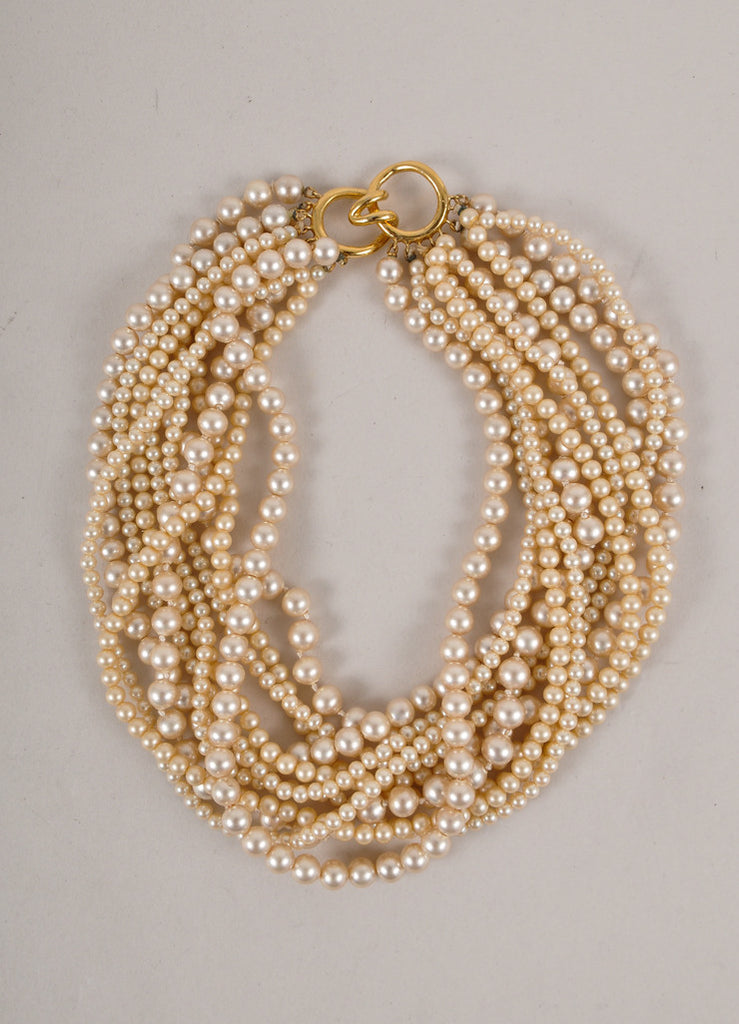 Faux Pearl Multi Strand Necklace