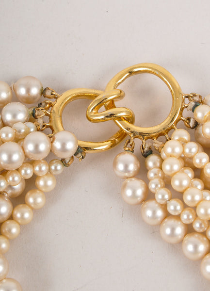 Faux Pearl Multi Strand Necklace