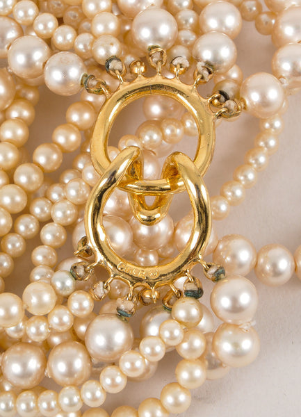 Faux Pearl Multi Strand Necklace
