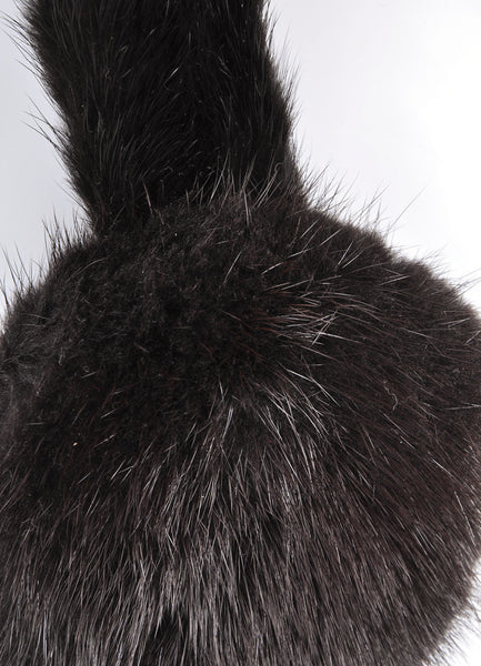 Vintage Black Fur Earmuffs