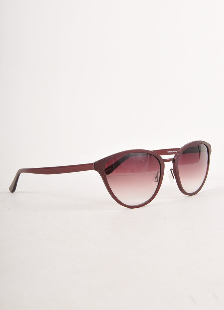 Maroon Cat Eye "Annaliesse" Sunglasses with Etched Details