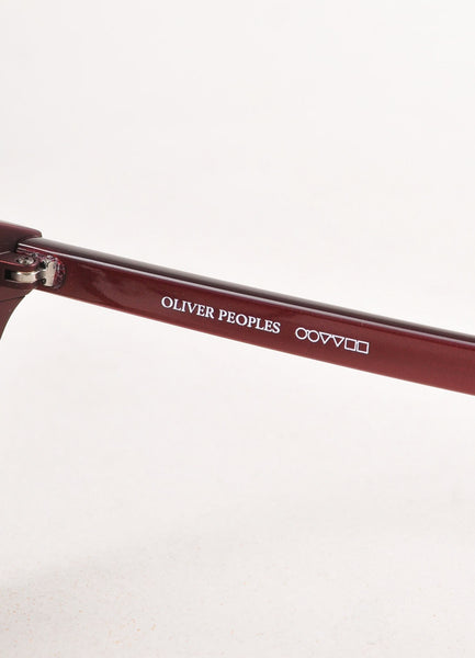 Maroon Cat Eye "Annaliesse" Sunglasses with Etched Details