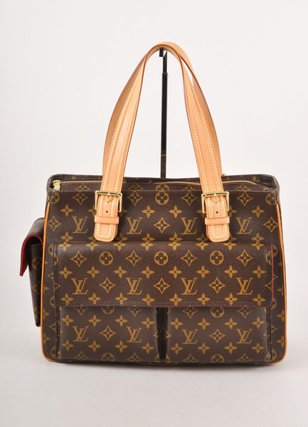 Brown Monogram Canvas and Leather "Multipli Cite" Satchel Bag