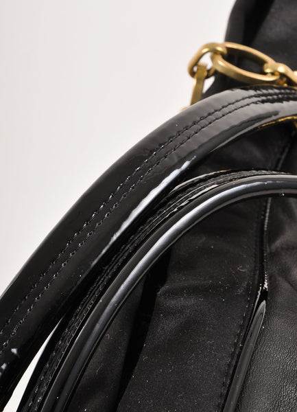 Black Quilted Leather "Amalia Cabas" Chain Strap Tote Bag