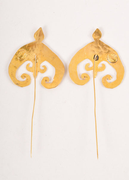 Gold Toned Sculptural Stick Pins