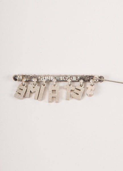 Rhinestone "Je T'aime" Pin