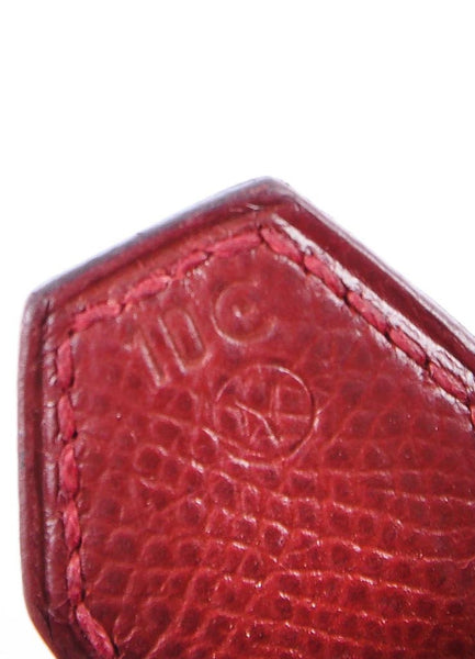 Maroon Leather "Bolide 37cm" Satchel Bag