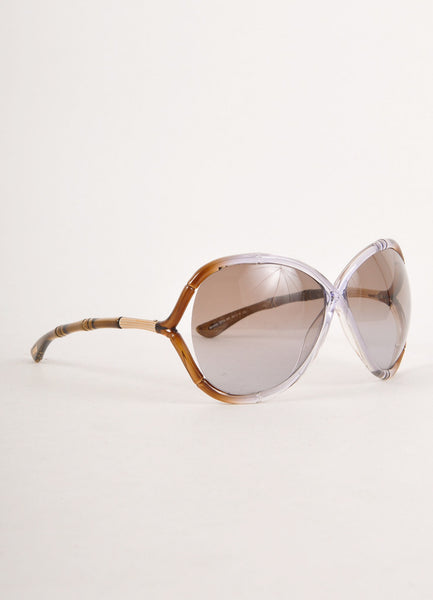 Brown and Grey Bamboo Accent "Simone" Sunglasses