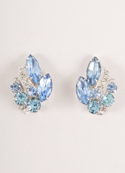 Blue Rhinestone Earrings