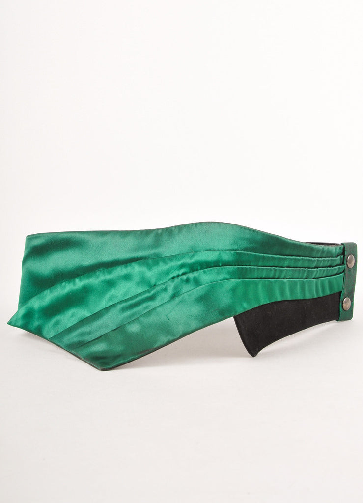 Green Satin Tiered Belt