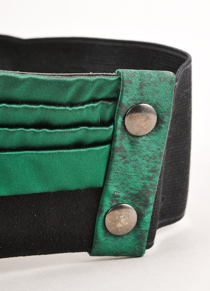Green Satin Tiered Belt