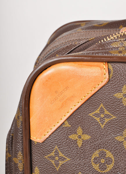 Brown and Tan Monogram "Satellite 70" Suitcase