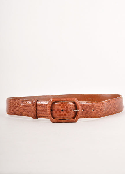 Brown Lizard Leather Belt