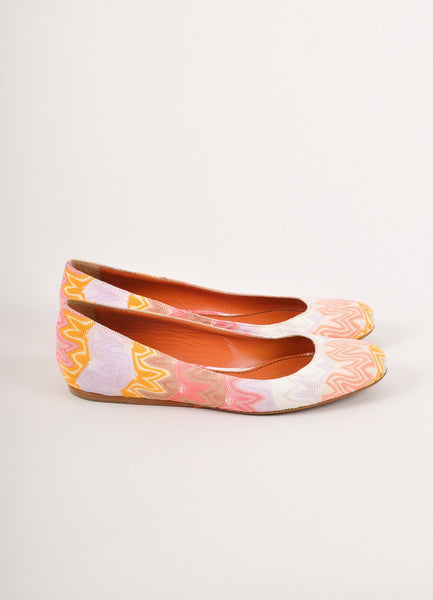 Peach, Lavender and Multicolor Knit Ballet Flats