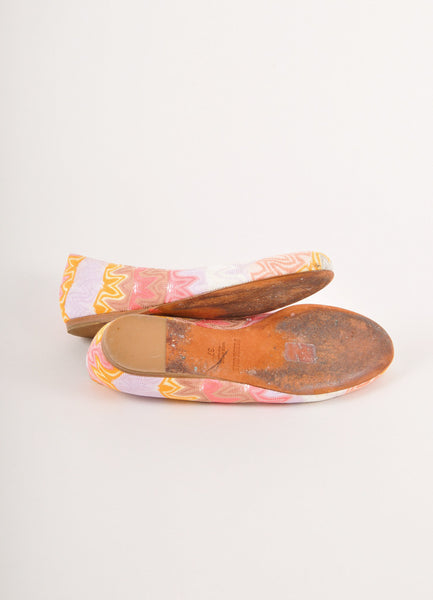 Peach, Lavender and Multicolor Knit Ballet Flats