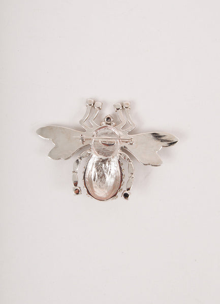 Silver Toned and Crystal Embellished Insect Pin