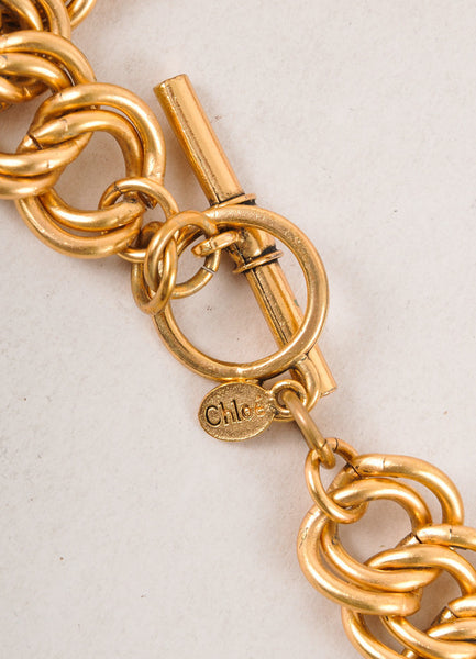 Gold Toned Heart and Key Charm Necklace