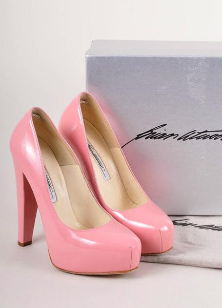 Pink Patent Leather Platform "Power" Pumps