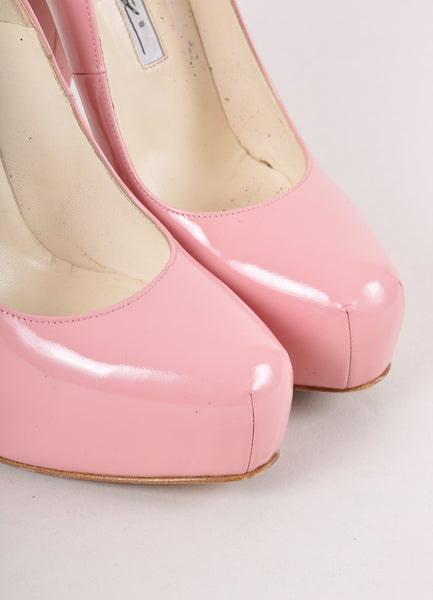 Pink Patent Leather Platform "Power" Pumps