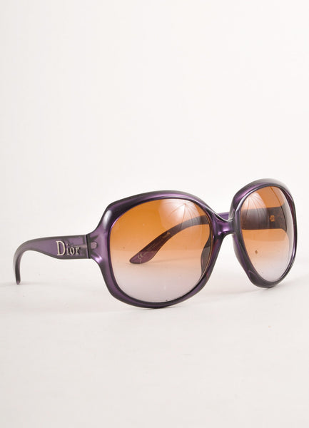 Purple and Brown Tinted Lens Large Sunglasses