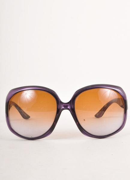 Purple and Brown Tinted Lens Large Sunglasses