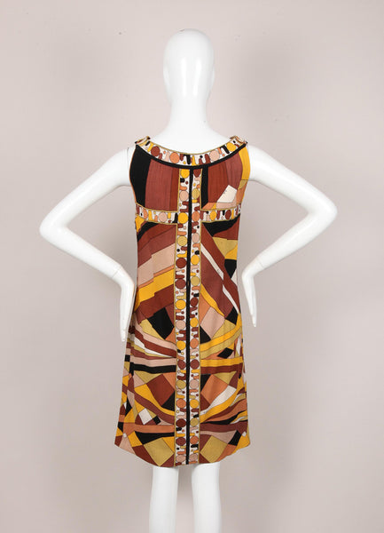 Abstract Pattern Sleeveless Cotton Dress