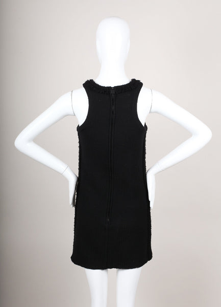 Black Wool Sleeveless Knit Dress