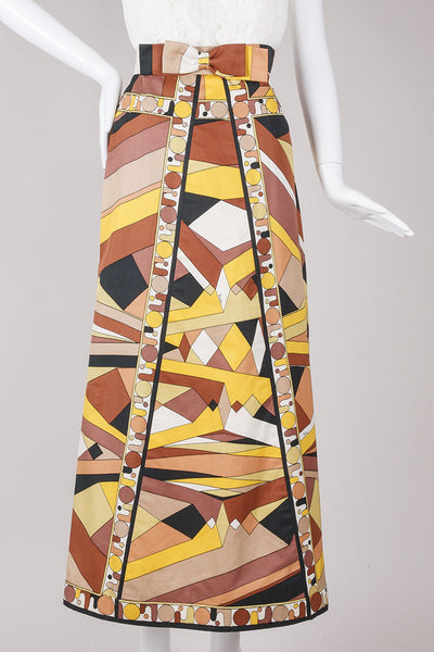 Abstract Cotton Skirt