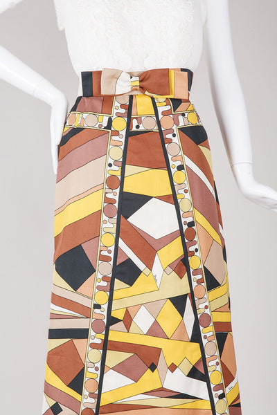 Abstract Cotton Skirt