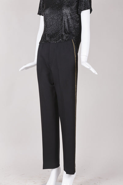 Black Trousers With Gold Braiding